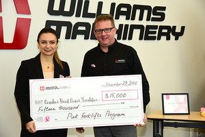 Williams Machinery gives back through the Pink Forklift Program Williams Machinery gives back through the Pink Forklift Program