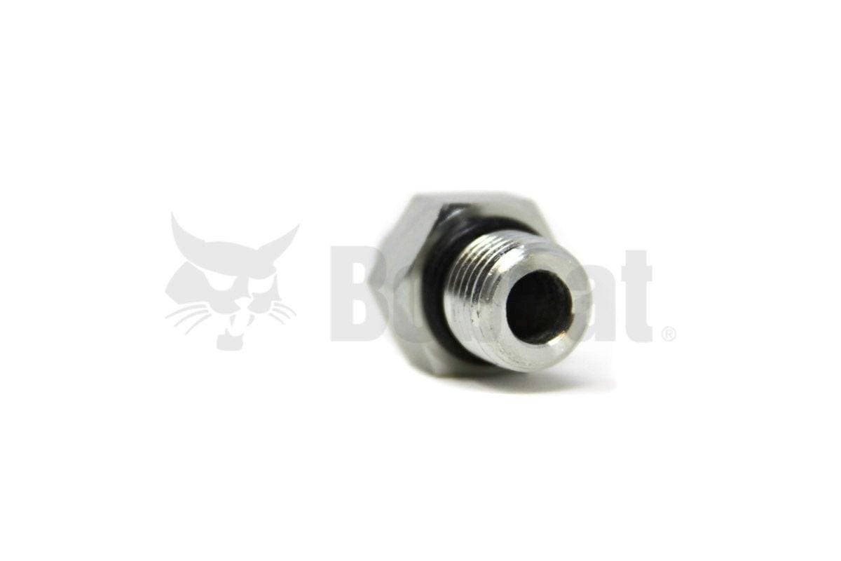 Genuine Bobcat Hydraulic Connector Fitting, 15KB0406 showing the Boss end with o-ring.