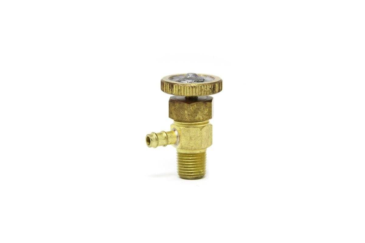 Genuine Bobcat Injector Pump Valve, 6598102 with valve knob on top and the cock on the side.