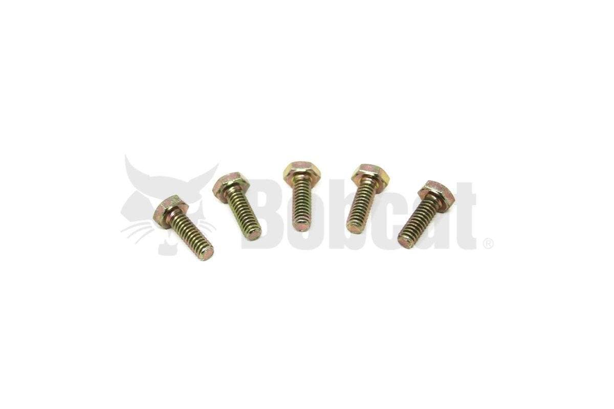 Genuine Bobcat Bolt, 17C412 in a group of 5, thread side facing front.