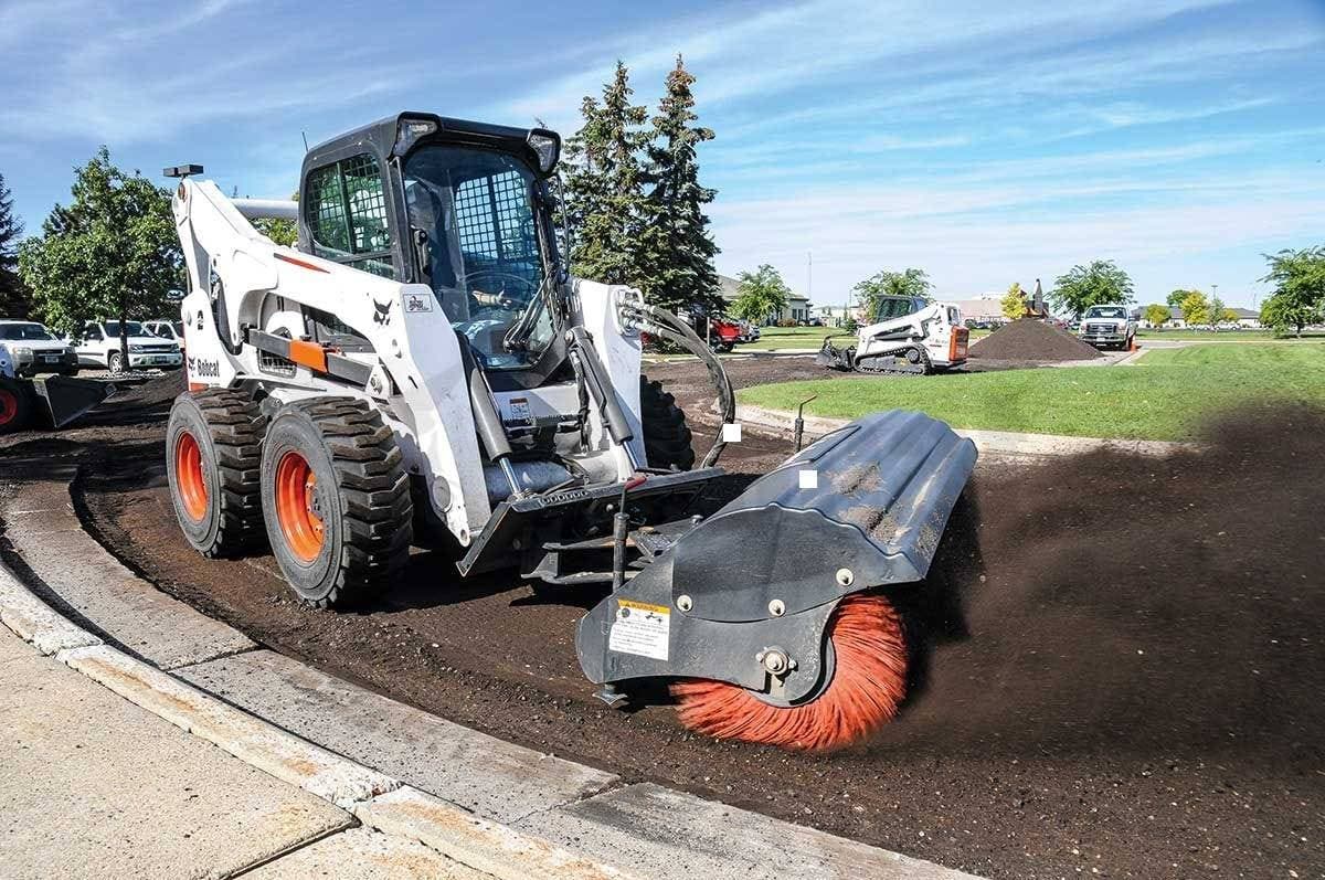 Genuine Bobcat Orange Sweeper Brush 7241794 showing view 2