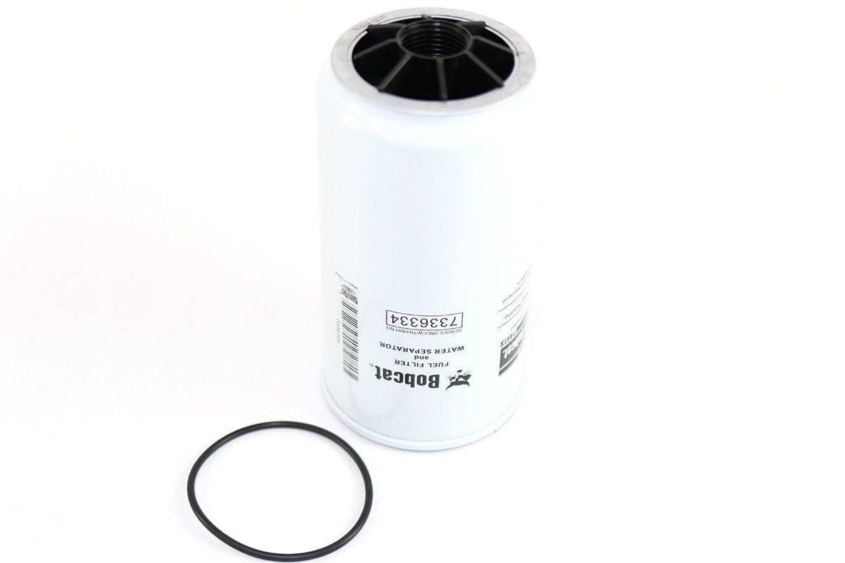 Genuine Bobcat Fuel Filter 7336334 showing underside of filter.