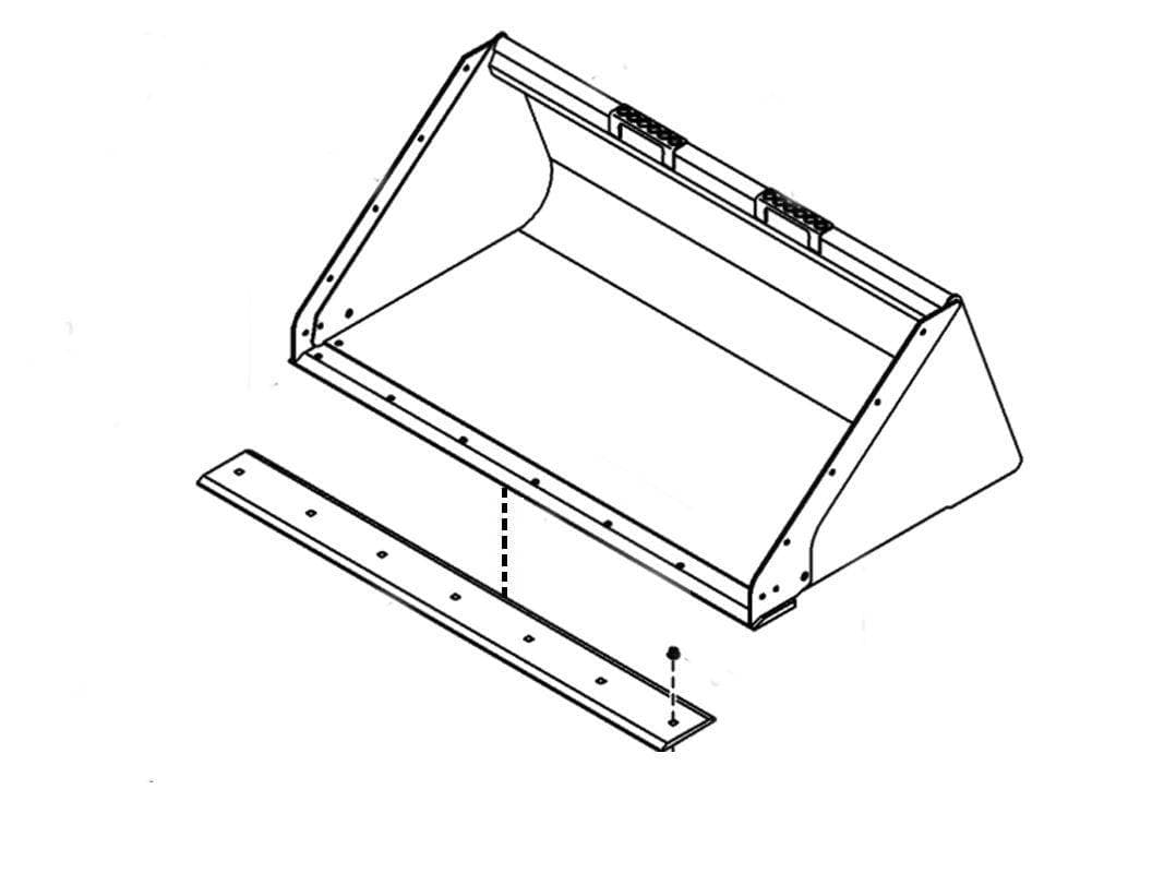 Genuine Bobcat cutting edge parts drawing.
