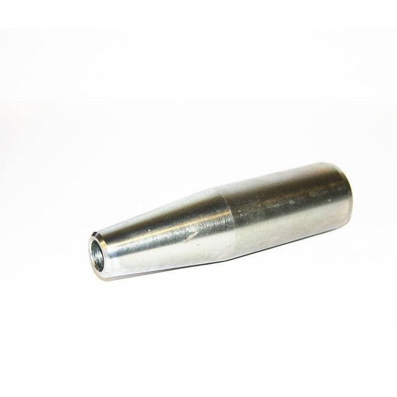 Genuine Bobcat tapered pivot pin, 6728971, showing the tapered end.