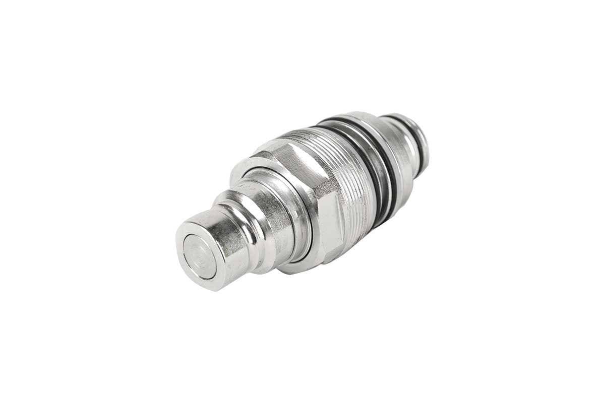 Genuine Bobcat Male Flat Faced Coupler, Replacement Cartridge, 4BD4FI Block, 6679837 showing the flat face.