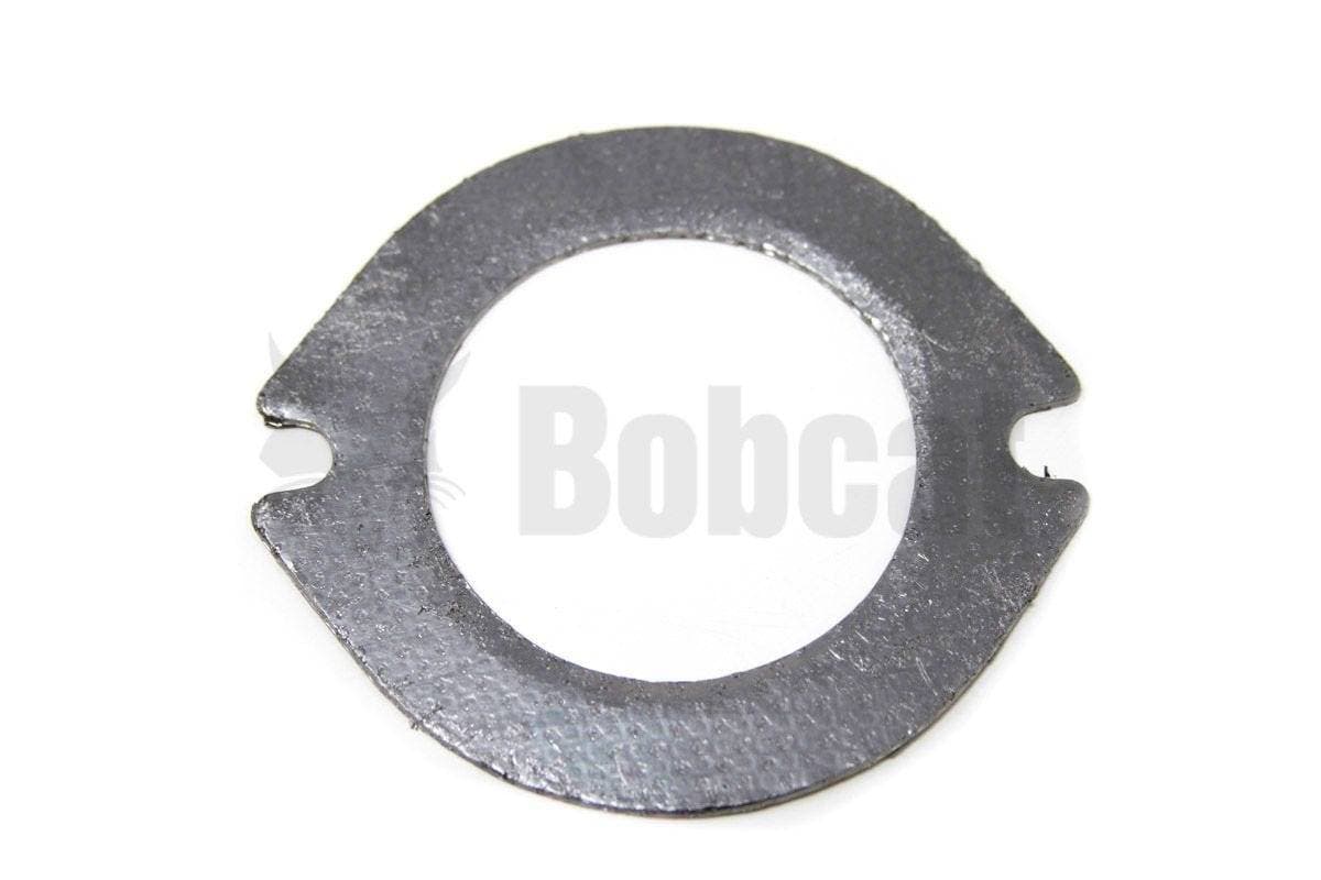 Genuine Bobcat Exhaust Gasket, 6713653 showing tube hole and bolt notches.