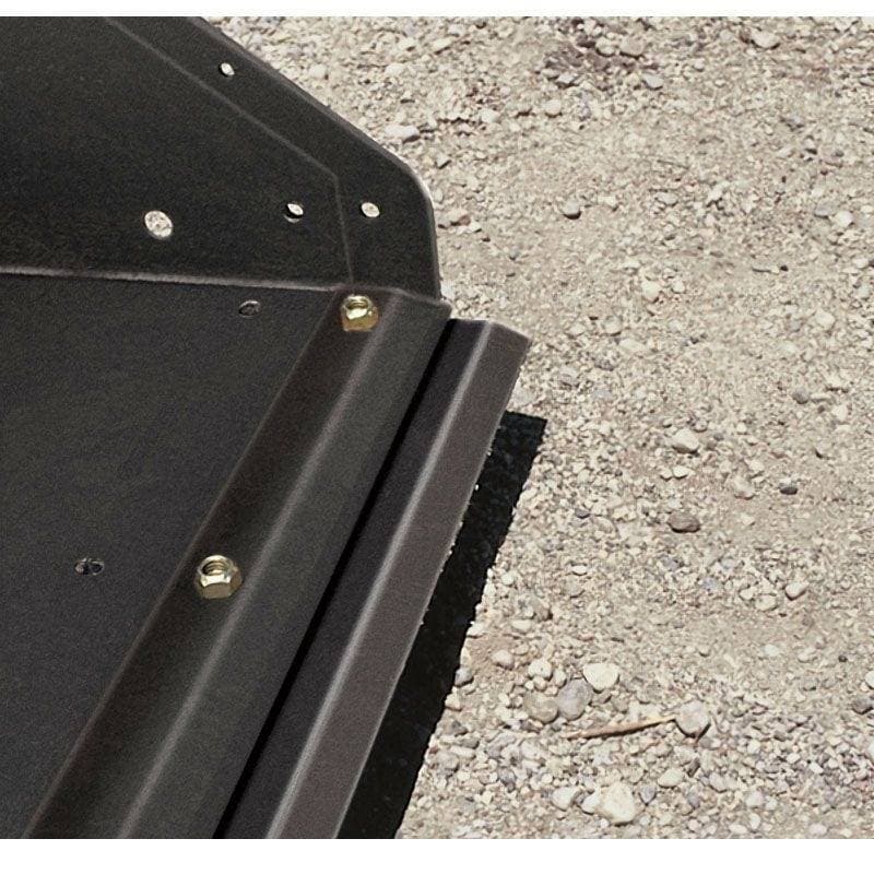 Genuine Bobcat cutting edge installed on a bucket.