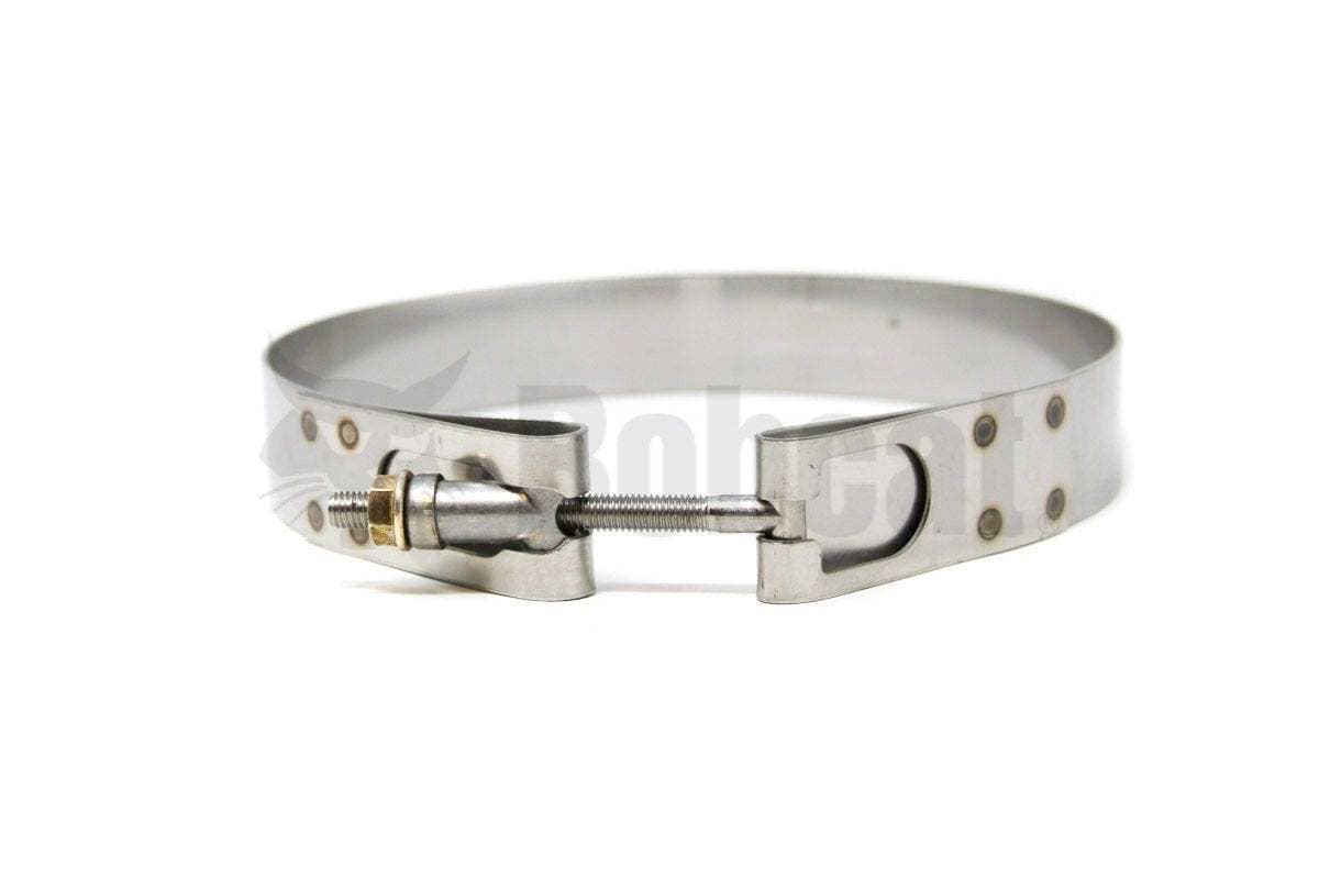 Genuine Bobcat SCR Brand Clamp, 7293691 showing the quick release t-bolt.