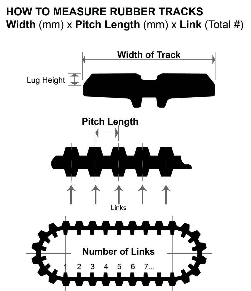Genuine Bobcat track measurement guide.